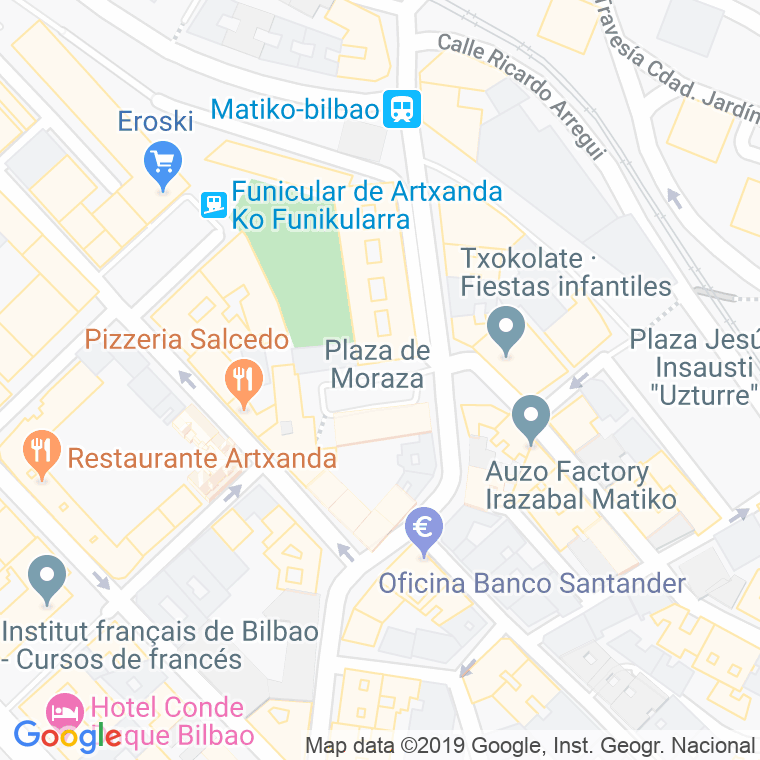 Código Postal calle Moraza, plaza en Bilbao
