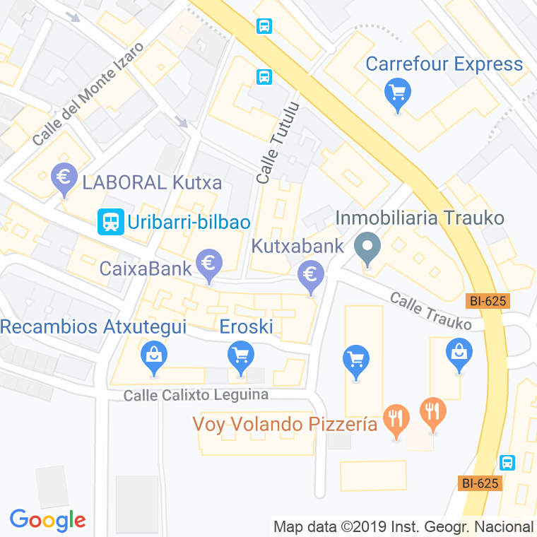 Código Postal calle Trauko, zearkaleta en Bilbao