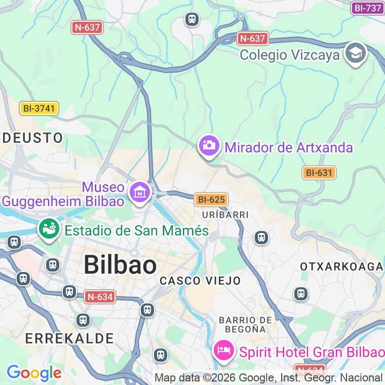 Código postal de Universidades, Avenida en Bilbao
