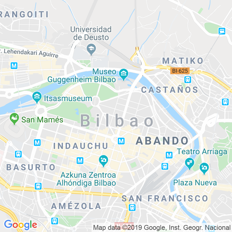 Código Postal calle Diputacion   (Impares Del 1 Al 5)  (Pares Del 2 Al 6) en Bilbao