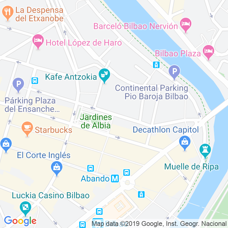Código Postal calle Ibañez De Bilbao   (Impares Del 9 Al Final)  (Pares Del 20 Al Final) en Bilbao