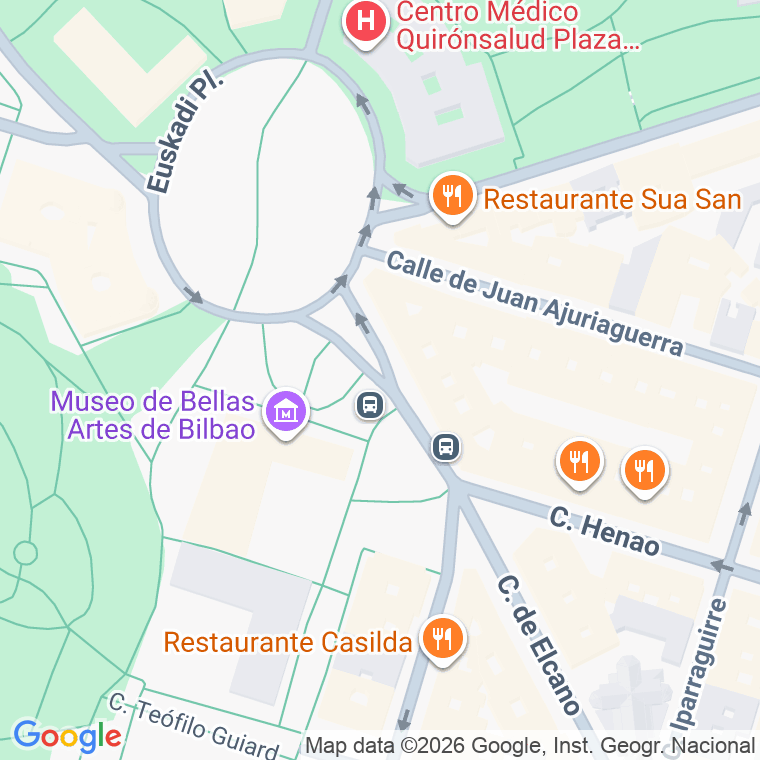 Código postal de Museo, Plaza (impares del 1 al 5) en Bilbao