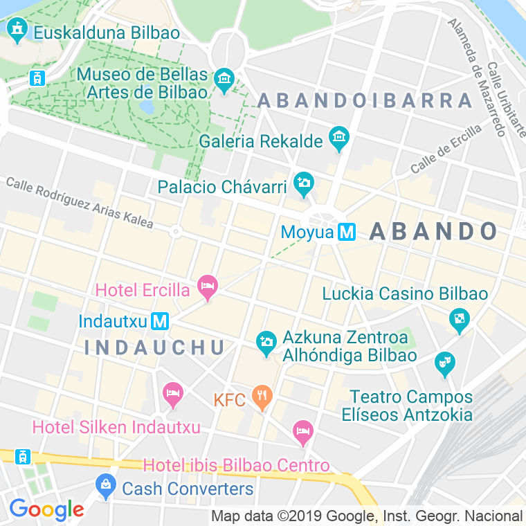 Código Postal calle Iparraguirre   (Impares Del 51 Al 67)  (Pares Del 46 Al 60) en Bilbao