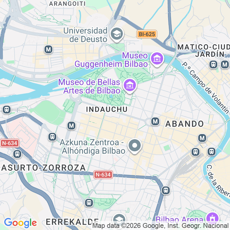 Código postal de Jardin de Don Luis Salazar Zubia en Bilbao