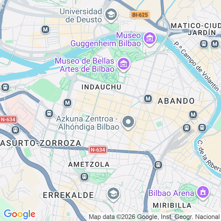 Código postal de Licenciado Poza   (impares del 15 al 53)  (pares del 10 al 46) en Bilbao