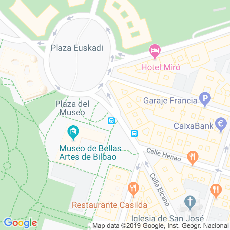 Código Postal calle Museo, plaza (Pares Del 2 Al 0) en Bilbao
