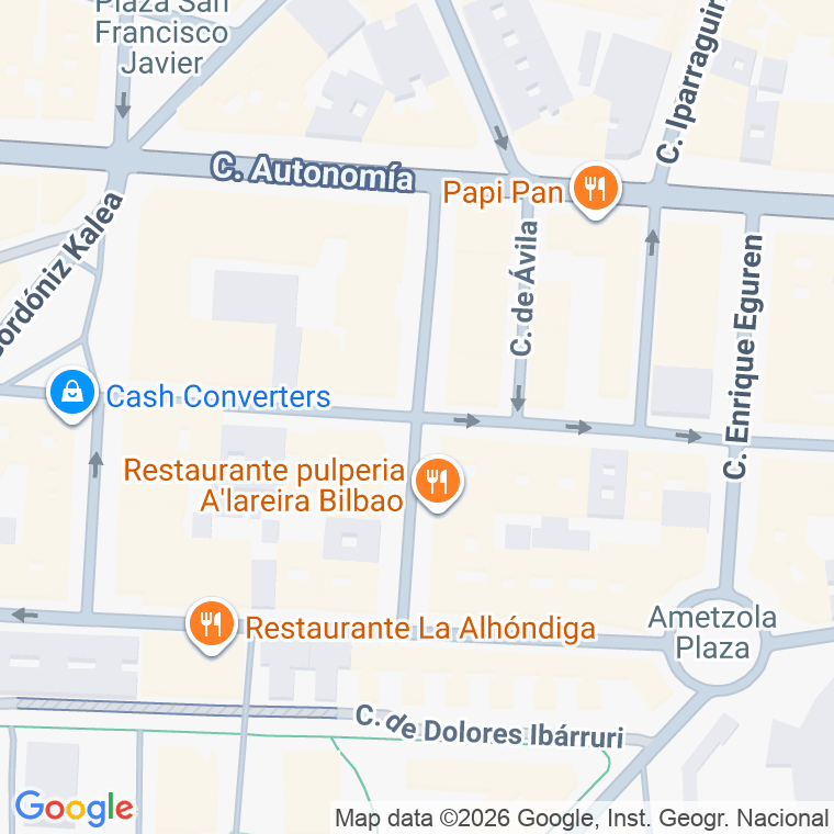 Código postal de Carmelo Gil en Bilbao