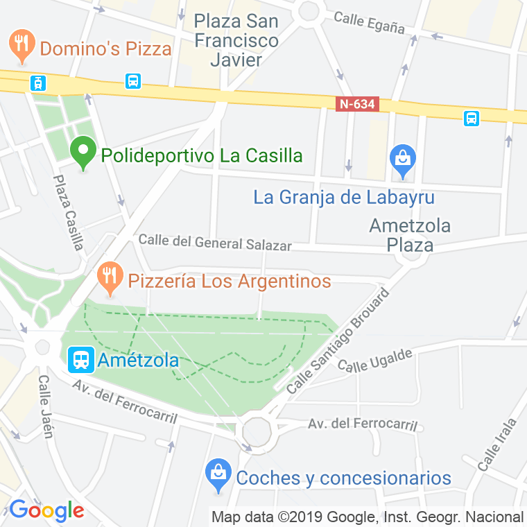 Código Postal calle General Salazar en Bilbao