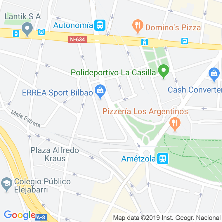 Código Postal calle Jardin Txikerra en Bilbao