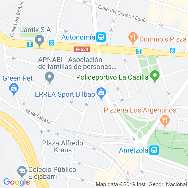 Código Postal calle Pablo De Alzola en Bilbao