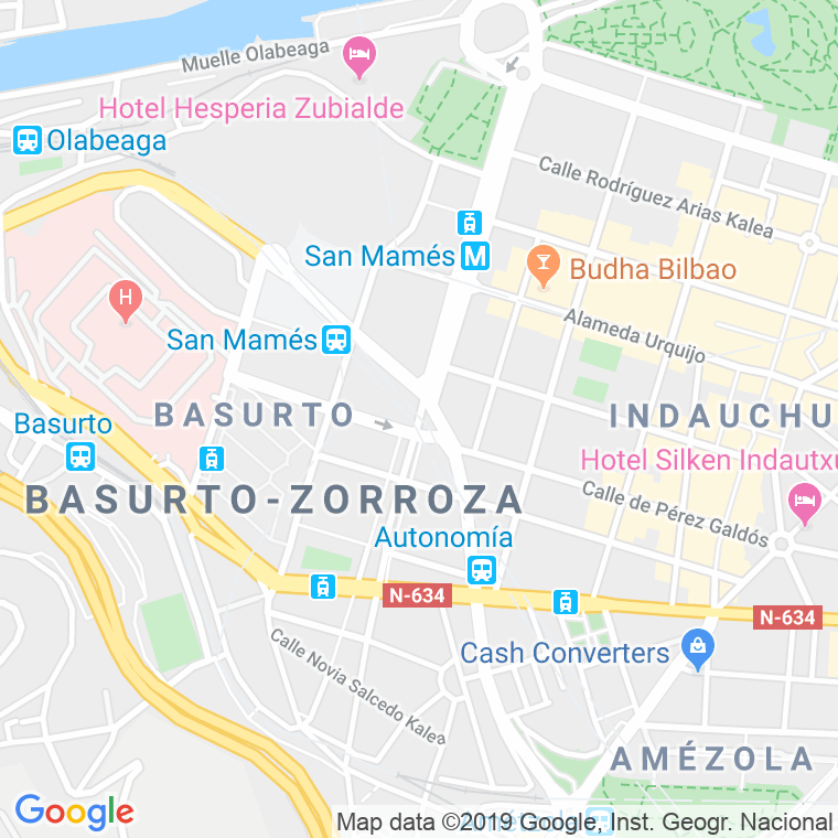 Código Postal calle Sabino Arana, avenida (Impares Del 61 Al Final)  (Pares Del 44 Al Final) en Bilbao