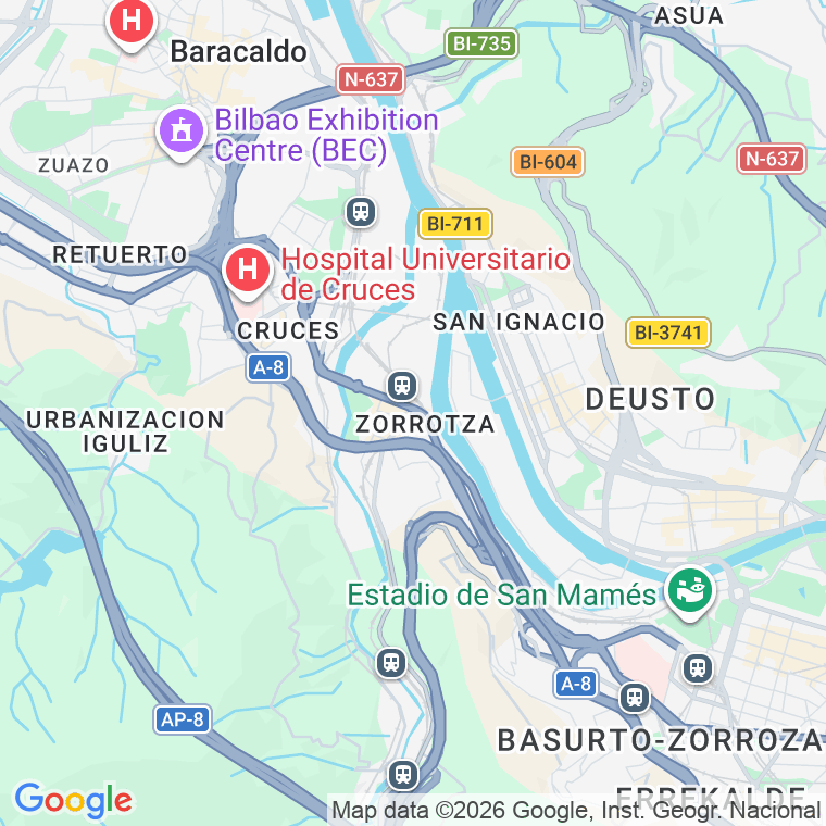 Código postal de Calle Zorrotza Estacion de en Bilbao