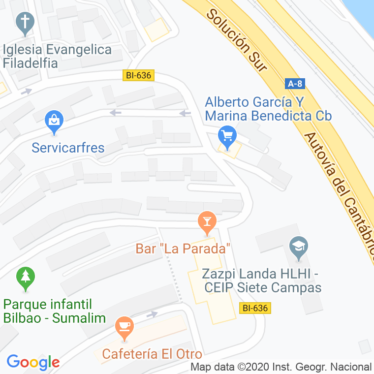 Código Postal calle Butron en Bilbao
