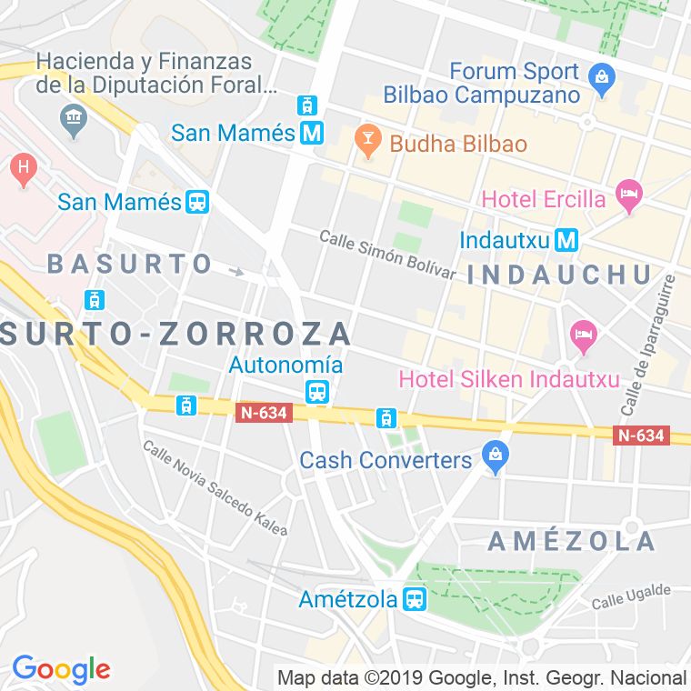 Código Postal calle General Eguia   (Impares Del 29 Al Final)  (Pares Del 40 Al Final) en Bilbao