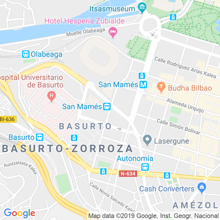 Código Postal calle Luis Briñas en Bilbao