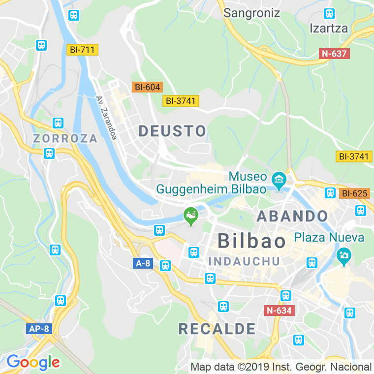 Código Postal calle Canal De Deusto, muelle (Impares Del 1 Al Final)  (Pares Del 2 Al Final) en Bilbao