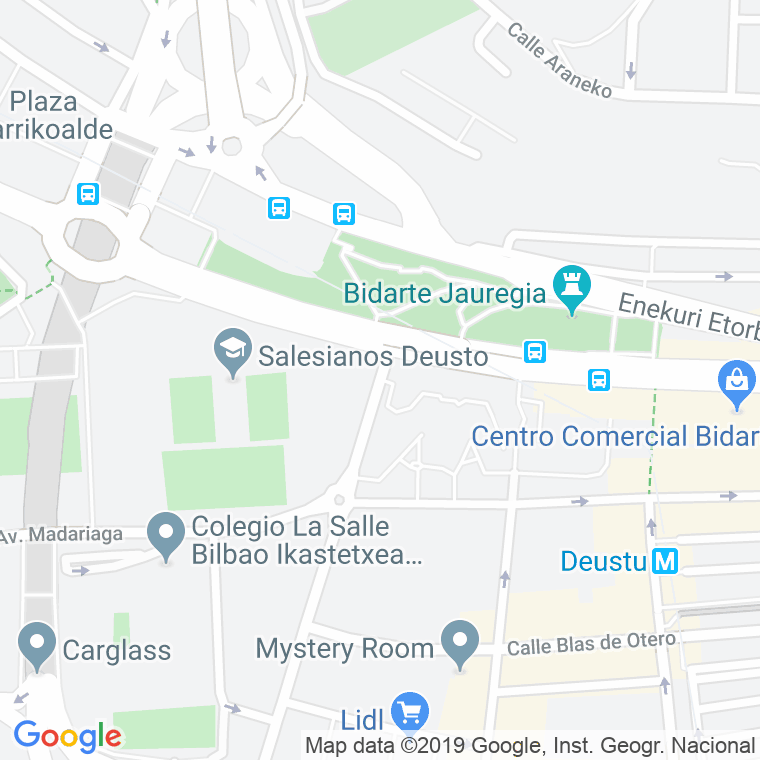 Código Postal calle Sagrada Familia en Bilbao