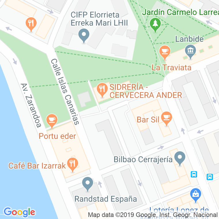 Código Postal calle Andalucia en Bilbao