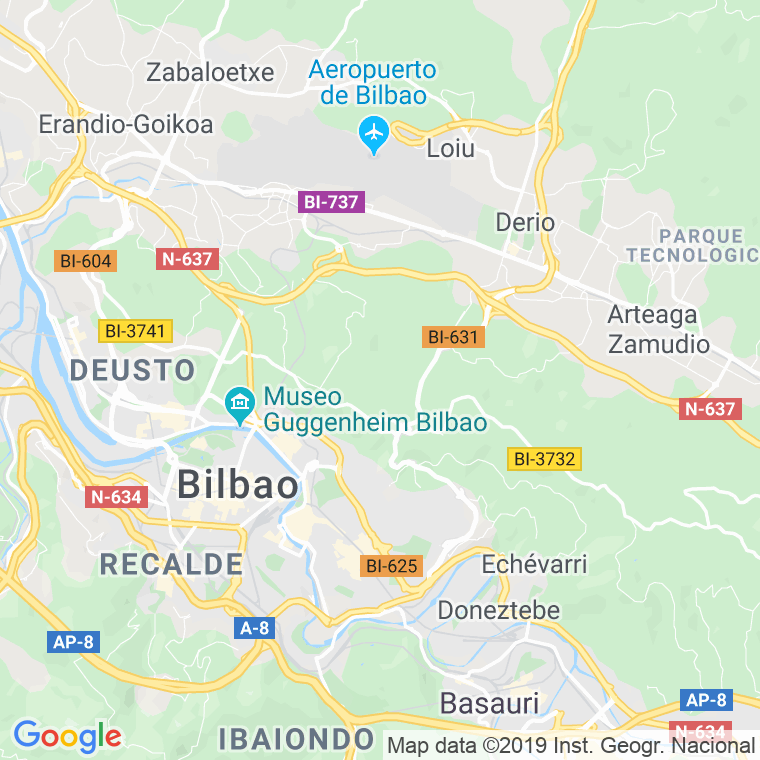Código Postal calle Baleares en Bilbao