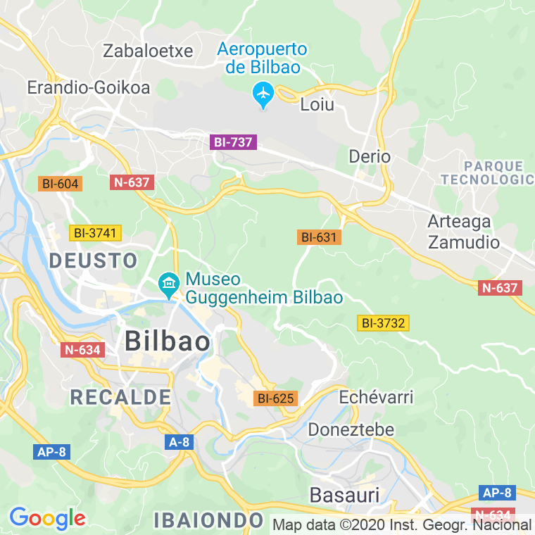 Código Postal calle Enkartazioak en Bilbao