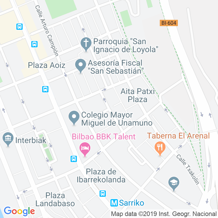 Código Postal calle Mikel Zarate en Bilbao