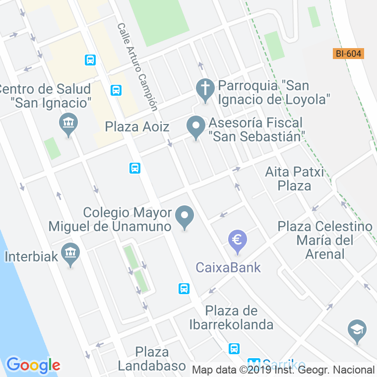 Código Postal calle Navarro Villoslada en Bilbao