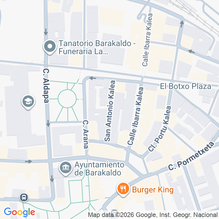 Código postal de Calle San Antonio en San Vicente de Barakaldo