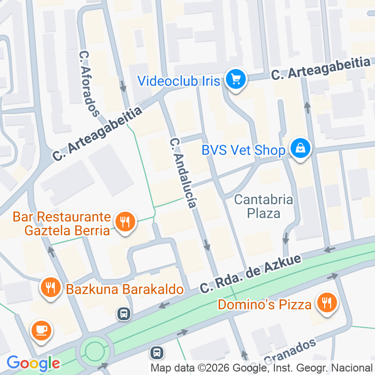 Código postal de Calle Andalucia en San Vicente de Barakaldo