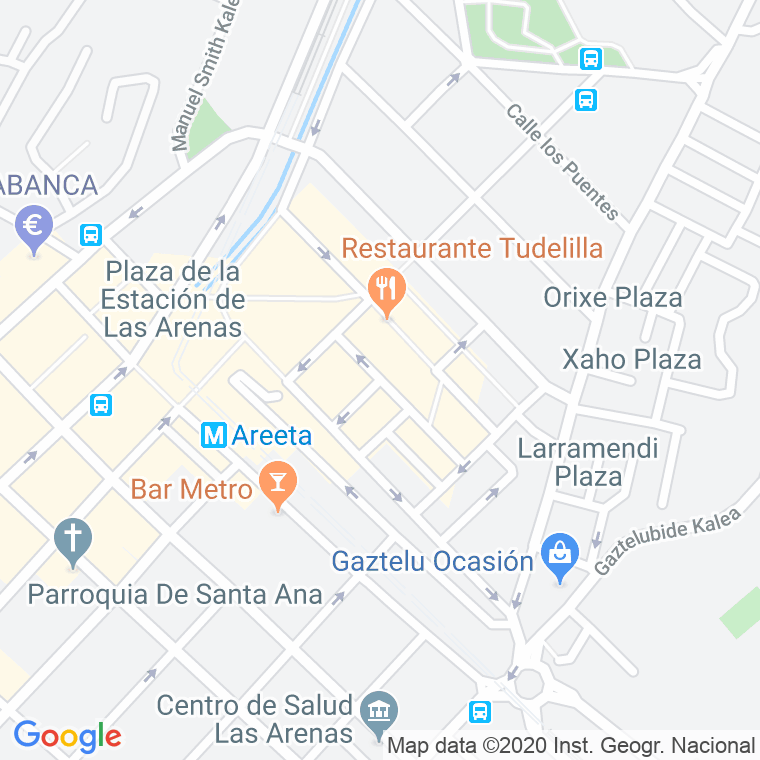 Código Postal calle Amalloa en Las Arenas