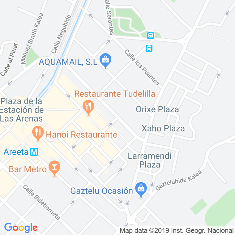Código Postal calle Ezequiel Aguirre en Las Arenas
