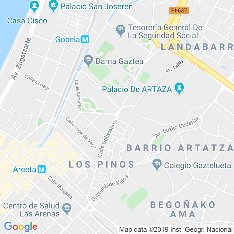 Código Postal calle Gobelaurre en Las Arenas