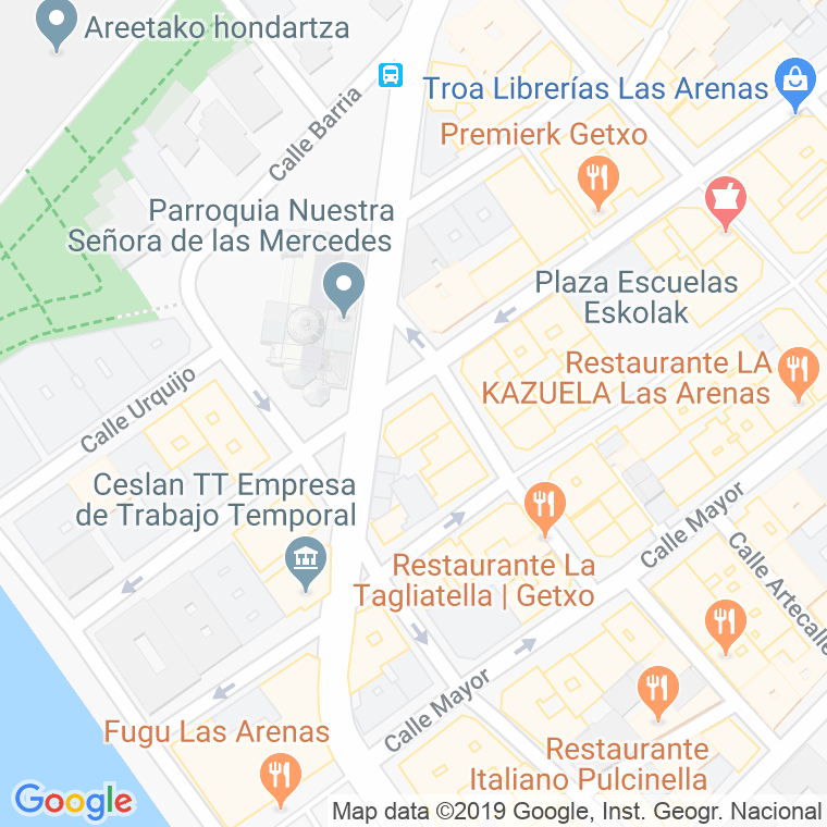 Código Postal calle Ondategui en Las Arenas