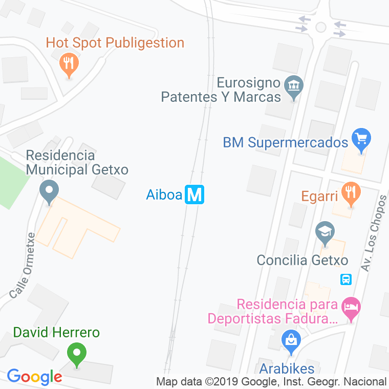 Código Postal calle Aiboa en Algorta