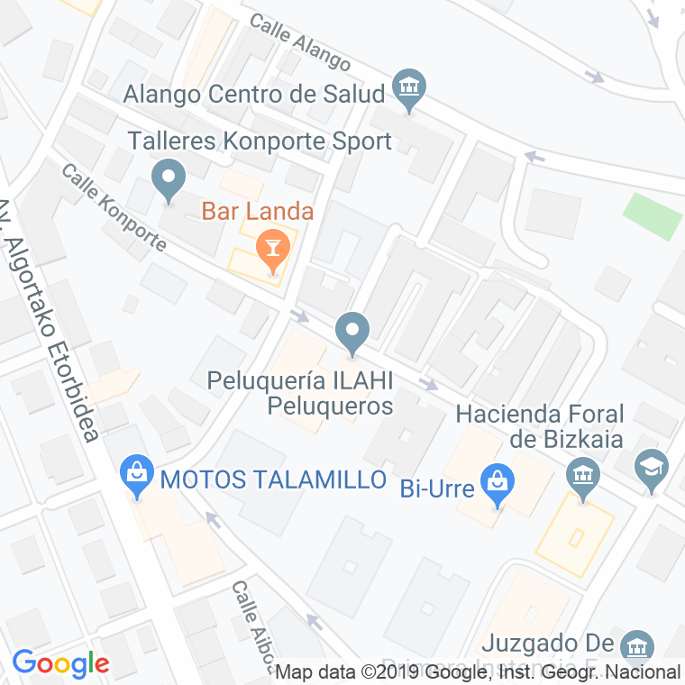 Código Postal calle Komporte en Algorta