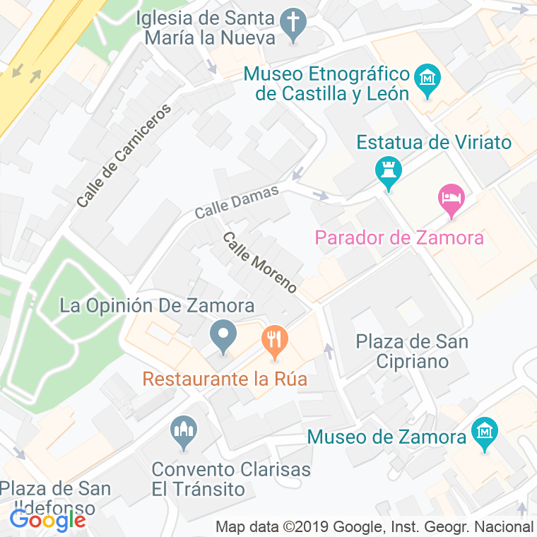Código Postal calle Moreno en Zamora