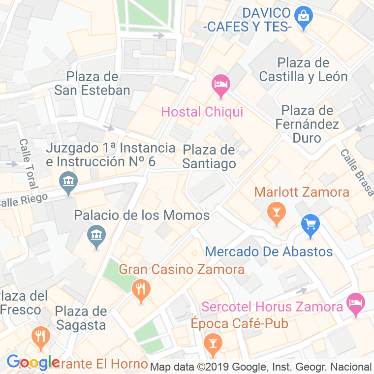Código Postal calle Santiago, plaza (Impares Del 1 Al Final)  (Pares Del 2 Al Final) en Zamora