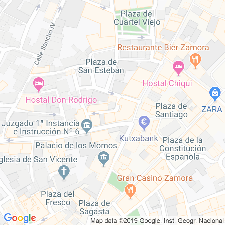 Código Postal calle Divina Pastora en Zamora
