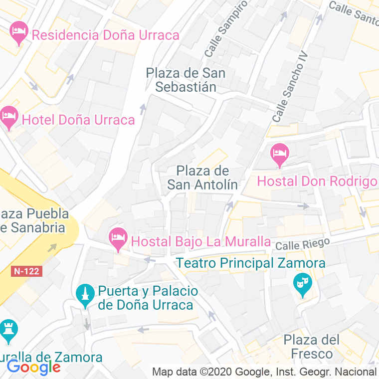 Código Postal calle San Antolin, plaza en Zamora