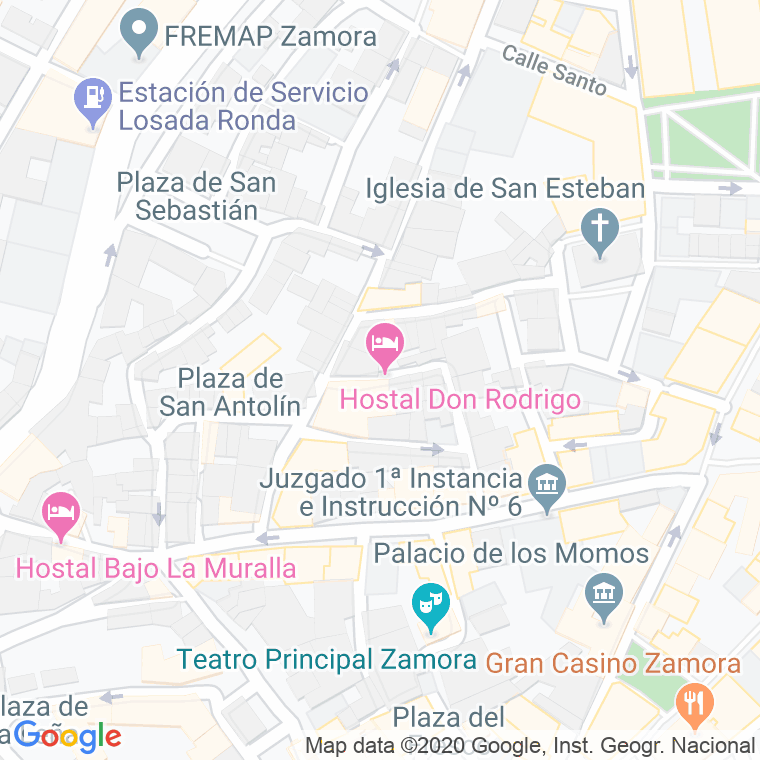 Código Postal calle Virgen De La Concha en Zamora