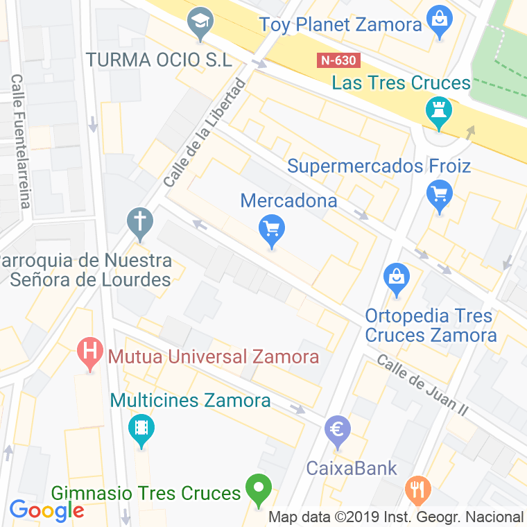 Código Postal calle Monsalve en Zamora