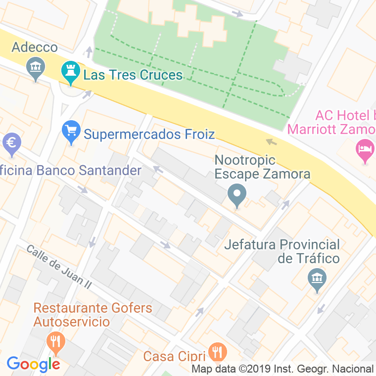 Código Postal calle Ursicino Alvarez en Zamora
