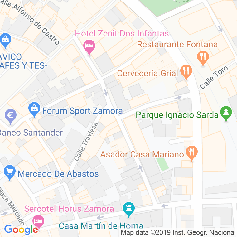 Código Postal calle Cortinas De San Miguel en Zamora