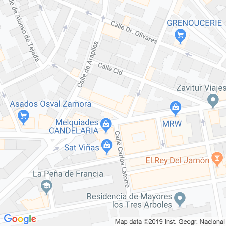Código Postal calle Escultor Becerra en Zamora