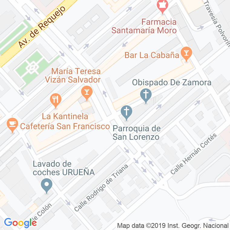 Código Postal calle Alcala Galiano en Zamora
