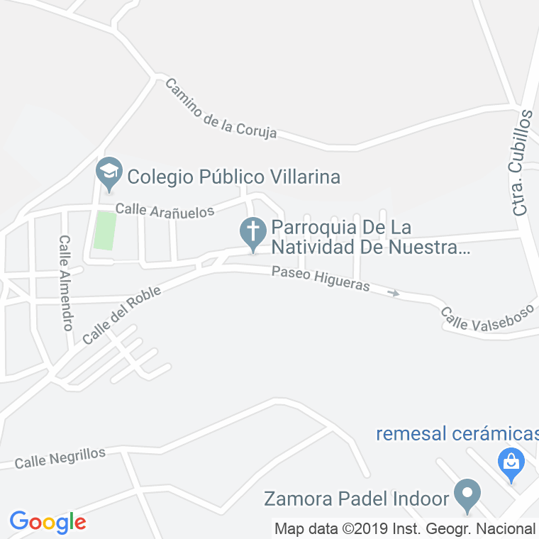 Código Postal calle Higueras, paseo en Zamora