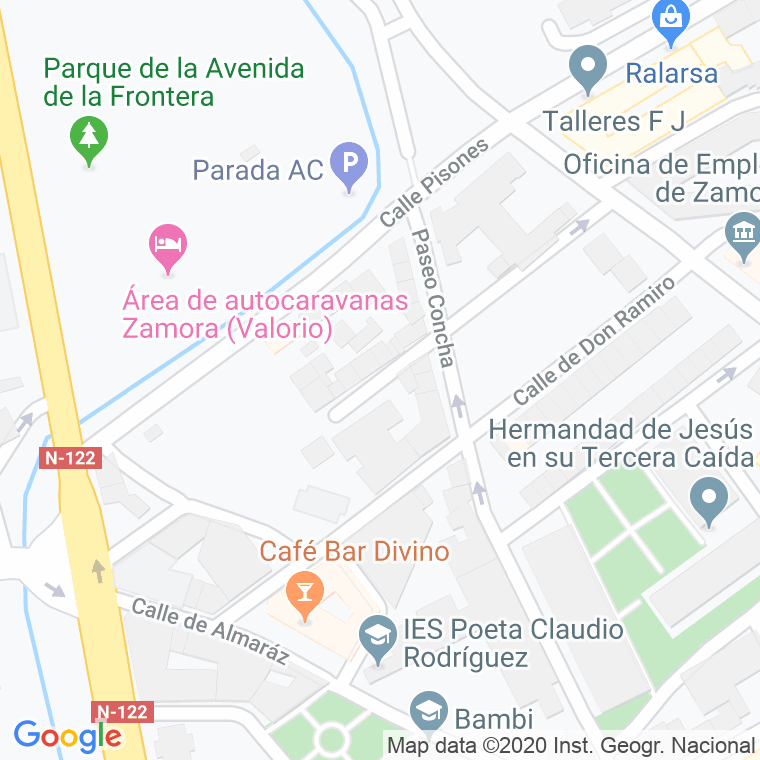 Código Postal calle Doña Elvira en Zamora