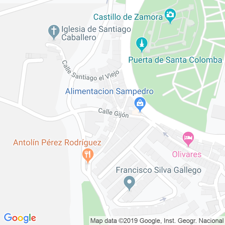 Código Postal calle Gijon en Zamora