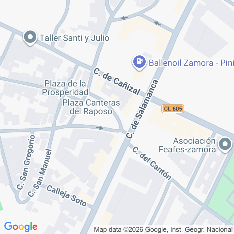 Código postal de Canteras del Raposo en Zamora