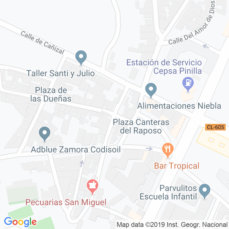 Código Postal calle Prosperidad, plaza en Zamora