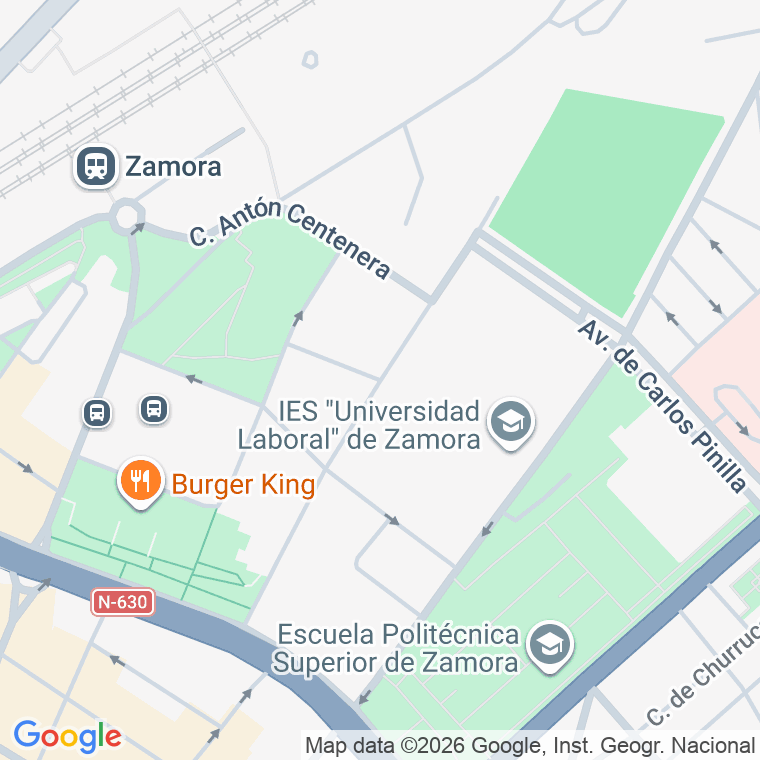 Código postal de Miguel de Unamuno en Zamora